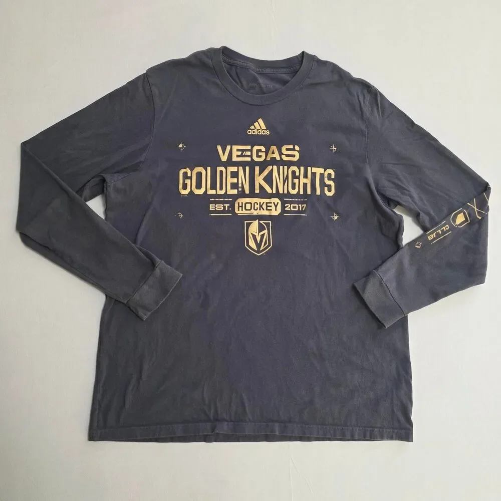 Adidas Vegas Golden Knights NHL hockey long sleeve shirt Size XL